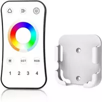RGB+CCT LED juostų valdymo sistemos nuotolinis pultas, 4 zonos, baltas