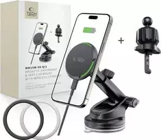 Tech-Protect MM15W-V7 QI2 Car Holder with Inductive Charger – Juodas