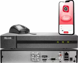 Hikvision 5 viename įrašymo įrenginys Hilook 4 kanalų 5MP DVR-4CH-5MP su 1TB disku
