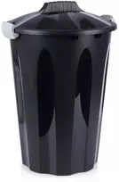 Plastikinė šiukšlių dėžė, juoda, 40 litrų