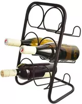 Juodo metalo vyno lentyna 6 buteliams 22,5x39 cm