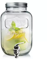 Stiklainis, stiklinis dozatorius su čiaupu, čiaupas limonado gėrimams, 4 l