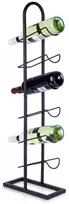 Juodo metalo vyno lentyna 6 buteliams 27x13x84,5 cm