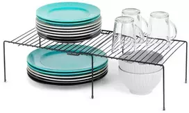 Juodos metalinės virtuvės lentyna, ištraukiama, 34,5-48 cm
