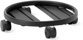 Nicoli 35cm padėklas su ratukais Carrello Rotondo, juodos spalvos