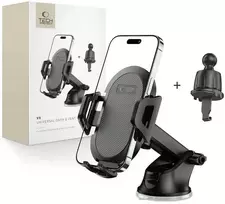 Tech-Protect V5 automobilinio telefono laikiklis kabinai / oro ventiliacijai - juodas
