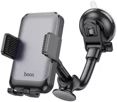Automobilinis telefono laikiklis Hoco priekiniam stiklui / prietaisų skydeliui H27 juodas