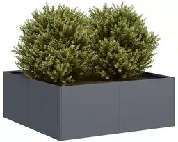 Lovelis, antracito spalvos, 80x80x30cm, plienas