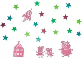 Paladone Paladone Peppa Pig Dekoratyviniai (sieniniai) lipdukai – šviečia tamsoje