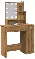 tualetinis staliukas su LED Artisan ąžuolu 86,5x35x136 cm