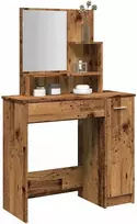 tualetinis staliukas su veidrodžiu, senas medis 86,5x35x136 cm
