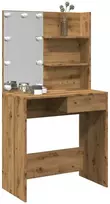 tualetinis staliukas su LED Artisan ąžuolu 74,5x40x141 cm