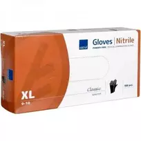 Abena Nitrilinės juodos pirštinės, dydis XL, be pudros, 100 vnt