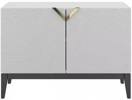 Skandica Komoda, Visby DEMI LONG 2D, 100.5x42 cm, Balta