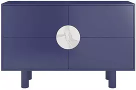 Skandica Komoda, Dancan ZOE, 140x90 cm, Tamsiai mėlyna