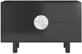 Skandica Komoda, Dancan ZOE, 140x90 cm, Juoda