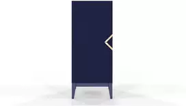 Skandica Komoda, Visby DEMI HIGH 2D, 50.5x120.5 cm, Tamsiai mėlyna