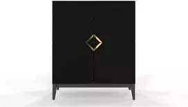 Skandica Komoda, Visby DEMI HIGH, 100.5x120.5 cm, Juoda