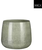 Boltze vazonas Mica Benson 1071766 metalinis Ø 12 cm pilka