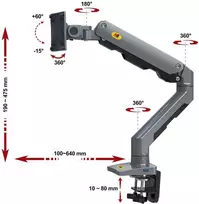 NB Monitoriaus laikiklis G60 27''-45'' iki 16 kg