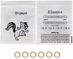 Ortodontiniai elastikai Chipmunk Soft, 3.5 oz., 3.2mm, 3 x 100vnt