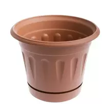 Plastikinis vazonas su lėkšte Uniplastex Primavera, Ø22 cm