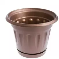 Plastikinis vazonas su lėkšte Uniplastex Primavera, Ø26 cm