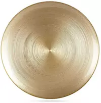 Plokščia vakarienės lėkštė, sekli, didelė, stiklinė, auksinė / lėkštė, 32,5 cm