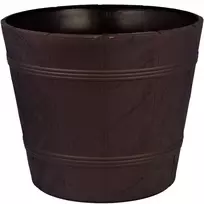 FORM PLASTIC Dekoratyvinis gėlių vazonas Elba D30cm/H25.5cm tamsiai rudas