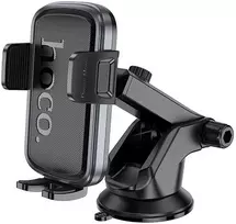 Automobilinis telefono laikiklis Hoco priekiniam stiklui / prietaisų skydeliui H79 juodas ir pilkas