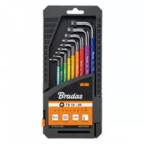 TORX raktų rinkinys Bradas TX 10-50 mm, multicolour / long, 9 vnt.