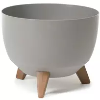 Lamela Gėlių vazonas Roma Eco Wood 33cm, pilkas
