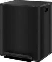 HOMCOM šiukšliadėžė 2 x 25 l, su pedalu, atliekų konteineris su vidiniais kibirais, skirta svetainei, biurui, nerūdijantis plienas, 47,7 x 37,5 x 56 cm