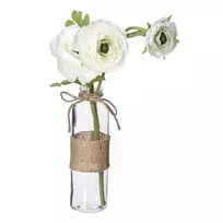 Atmosphera Dirbtinės gėlės stiklinėje vazoje CAMELLIA, 39,5 cm