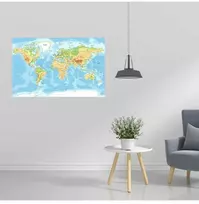 Plakatas Pasaulio žemėlapis (anglų. k.)