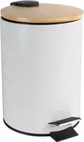 Šiukšliadėžė metalinė su pedalu 3 l SCANDIC balta, matinė Jotta 50749