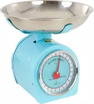 Virtuvinės svarstyklės mėlyna su czerwoną wskazówką 5kg AMBITION