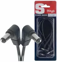 Stagg 5 jungčių maitinimo laidas-šakotuvas gitaros efektų pedalams (lenktas)