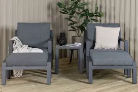 Venture Design Poilsio komplektas, Barselona, 159x84x77 cm, Juoda