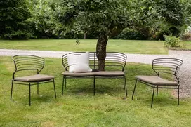 Venture Design Poilsio komplektas, Milano, 66x76x59 cm, Juoda