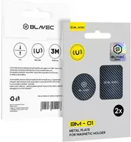 Oem Blavec magnetinio laikiklio plokštelė BM-01 rinkinys 2 vnt apvali (40mm) stačiakampė (40x58mm) carbon