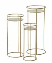 Boltze Rinkinys metaliniai gėlių vazonai RICKY, 3 vnt. 50-70 cm