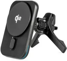 Magnetinis belaidis automobilinis įkroviklis Qi2 15W – prie ventiliacijos/prietaisų skydelio AMIO-04180
