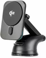 Magnetinis belaidis automobilinis įkroviklis Qi2 15W – prie lango/prietaisų skydelio AMIO-04181