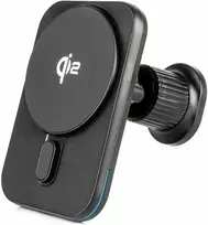 Magnetinis belaidis automobilinis įkroviklis Qi2 15W – prie ventiliacijos/prietaisų skydelio AMIO-04179