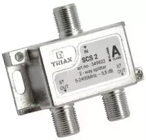 Triax SCS 2, Kabelio skirstytuvas, 75 O, 5–2400 MHz, Pilkas, Lizdas, F tipo