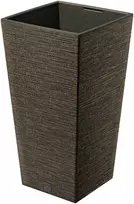 Sodo kvadratinis puodas Furu Square Eco Wood 75 cm kava PROSPERPLAST