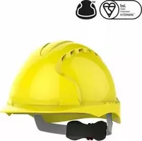 JSP EVO®3 apsauginis šalmas, ciferblato reguliavimas, ventiliuojamas, geltonas