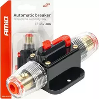 Automatinis automobilinis saugiklis / grandinės pertraukiklis 12-48V 20A AMIO-03815