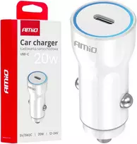 Automobilinis įkroviklis USB-C 20W 12/24V AMiO-03880